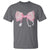 Pink Coquette Nurse T Shirt Toile de Jouy Stethoscope Bow - Wonder Print Shop
