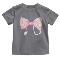 Pink Coquette Nurse Toddler T Shirt Toile de Jouy Stethoscope Bow