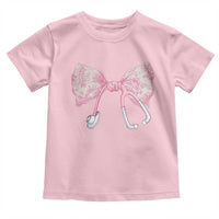 Pink Coquette Nurse Toddler T Shirt Toile de Jouy Stethoscope Bow