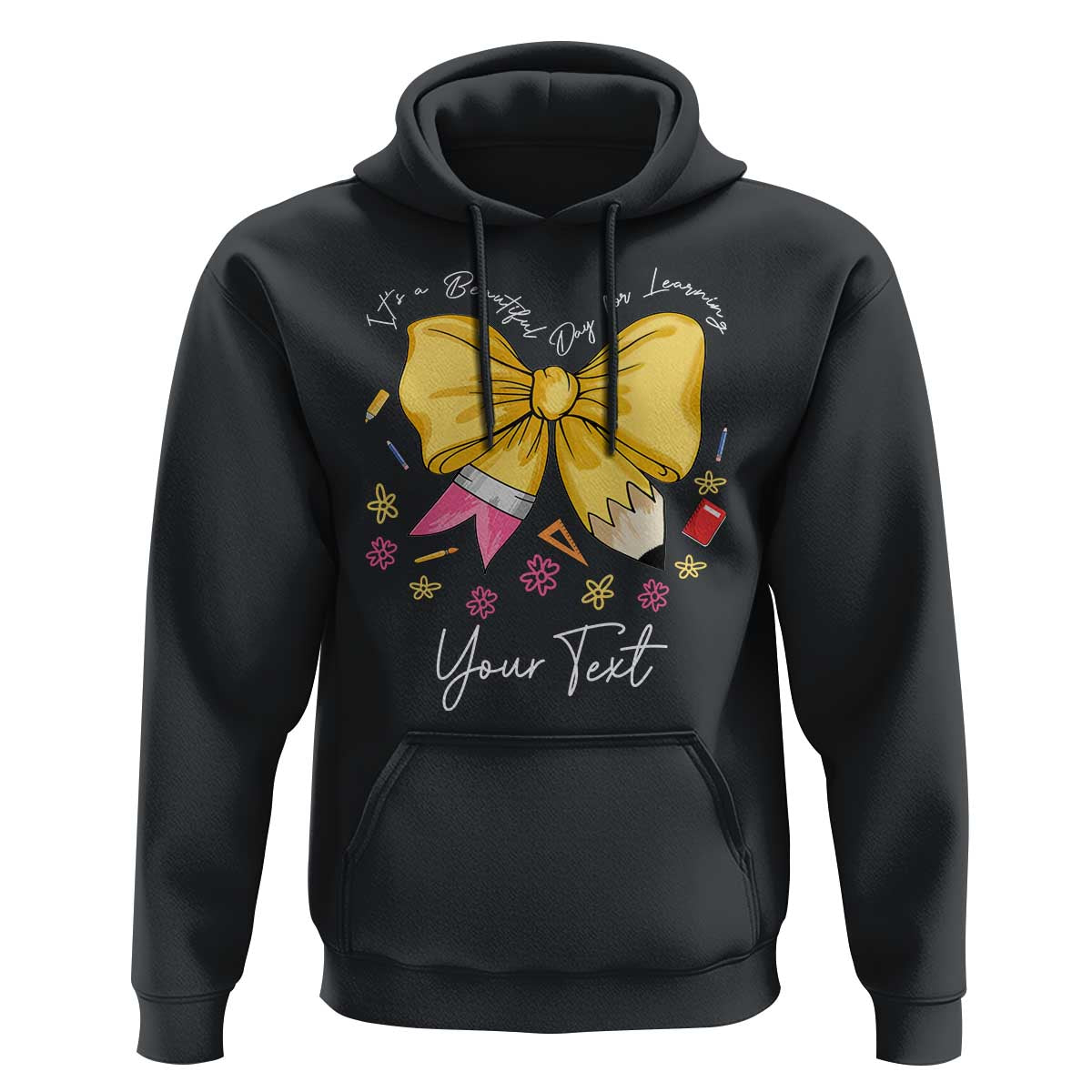 Personalized Teacher Coquette Bow Hoodie Custom Name Cute Teacher Appreciation Gift - Wonder Print Shop