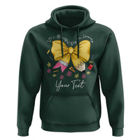Personalized Teacher Coquette Bow Hoodie Custom Name Cute Teacher Appreciation Gift - Wonder Print Shop