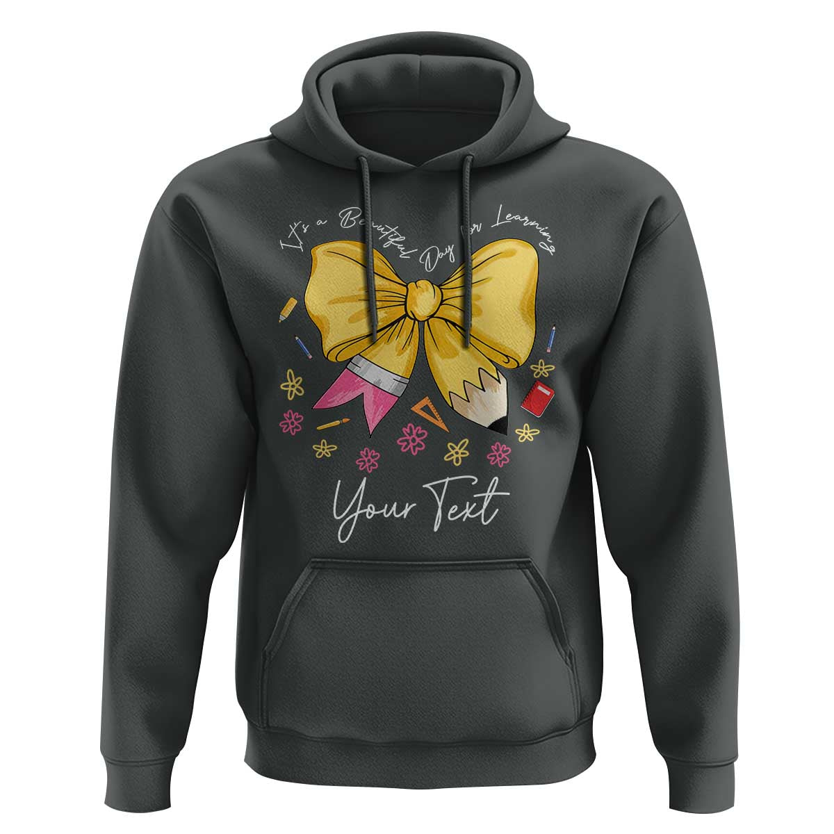 Personalized Teacher Coquette Bow Hoodie Custom Name Cute Teacher Appreciation Gift - Wonder Print Shop