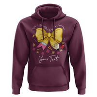 Personalized Teacher Coquette Bow Hoodie Custom Name Cute Teacher Appreciation Gift - Wonder Print Shop