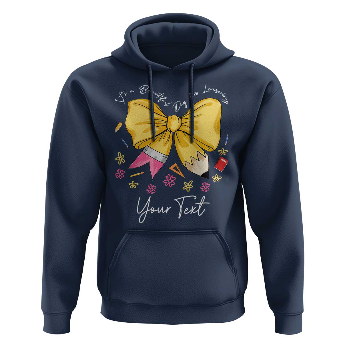 Personalized Teacher Coquette Bow Hoodie Custom Name Cute Teacher Appreciation Gift - Wonder Print Shop