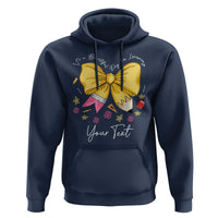 Personalized Teacher Coquette Bow Hoodie Custom Name Cute Teacher Appreciation Gift - Wonder Print Shop