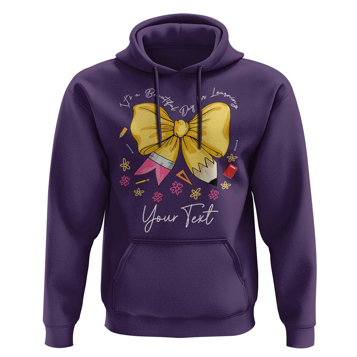 Personalized Teacher Coquette Bow Hoodie Custom Name Cute Teacher Appreciation Gift - Wonder Print Shop