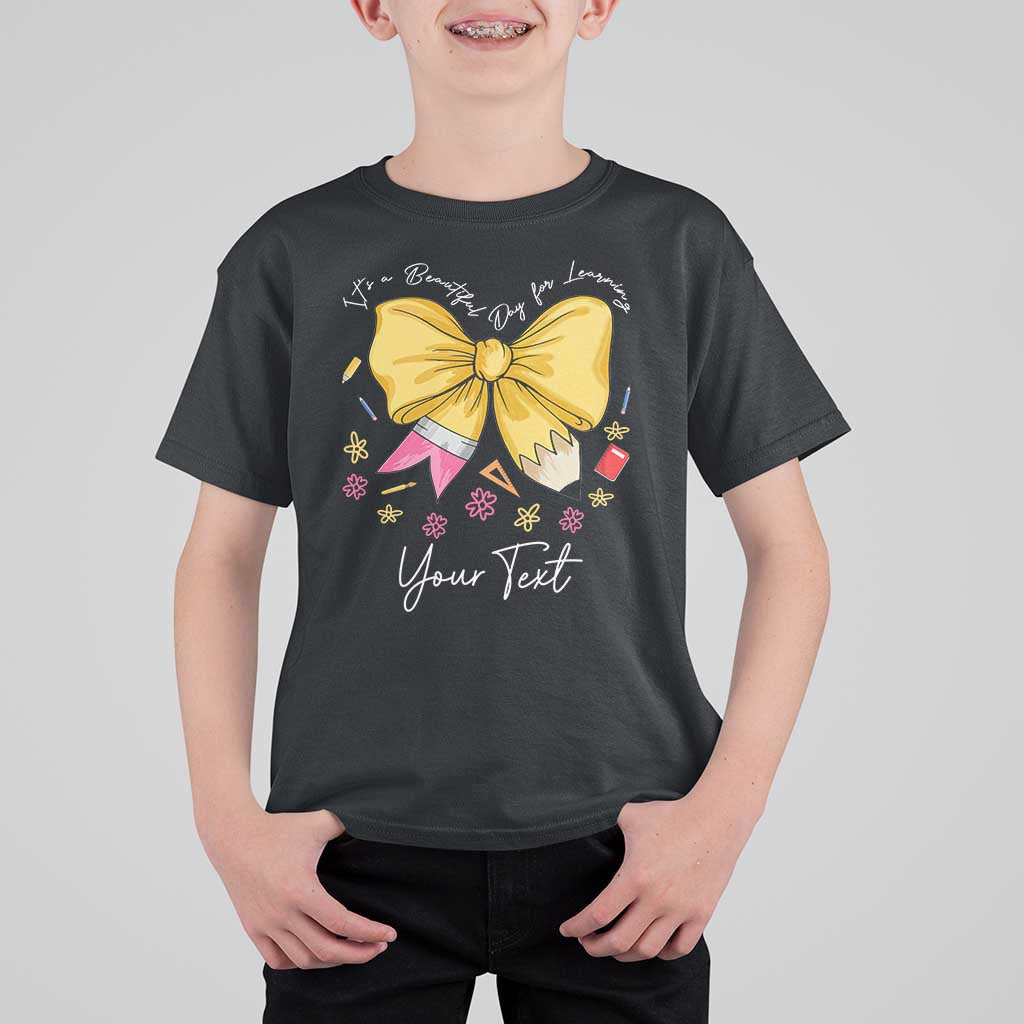 Personalized Teacher Coquette Bow T Shirt For Kid Custom Name Cute Teacher Appreciation Gift - Wonder Print Shop