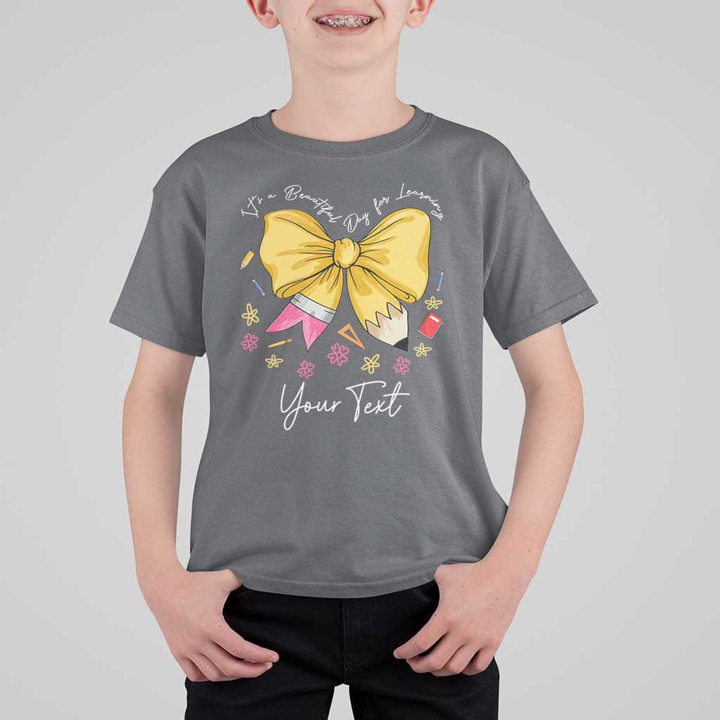 Personalized Teacher Coquette Bow T Shirt For Kid Custom Name Cute Teacher Appreciation Gift - Wonder Print Shop