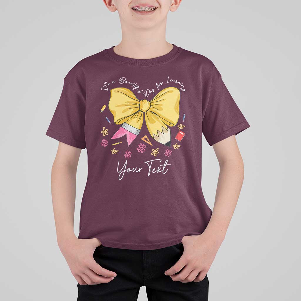 Personalized Teacher Coquette Bow T Shirt For Kid Custom Name Cute Teacher Appreciation Gift - Wonder Print Shop