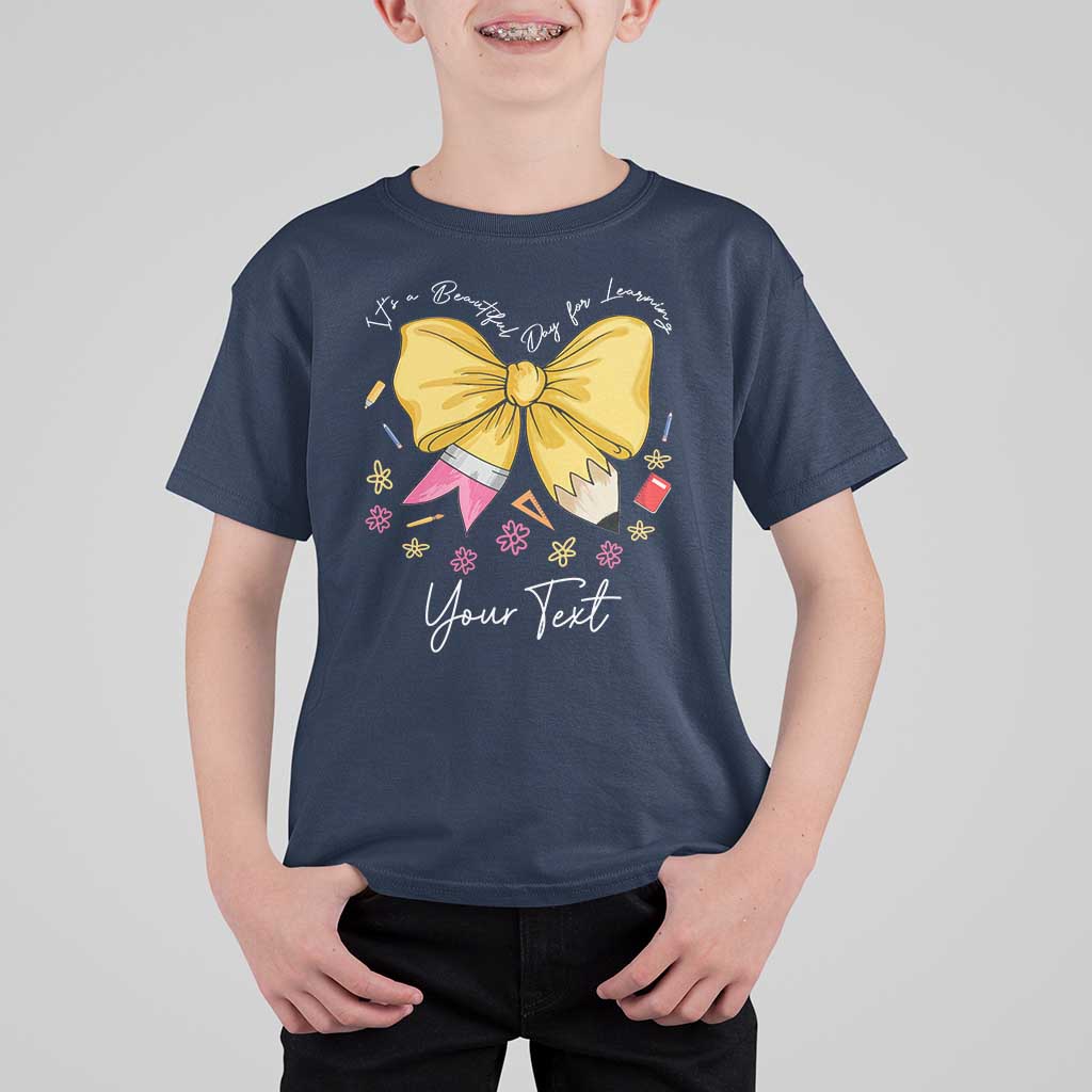 Personalized Teacher Coquette Bow T Shirt For Kid Custom Name Cute Teacher Appreciation Gift - Wonder Print Shop