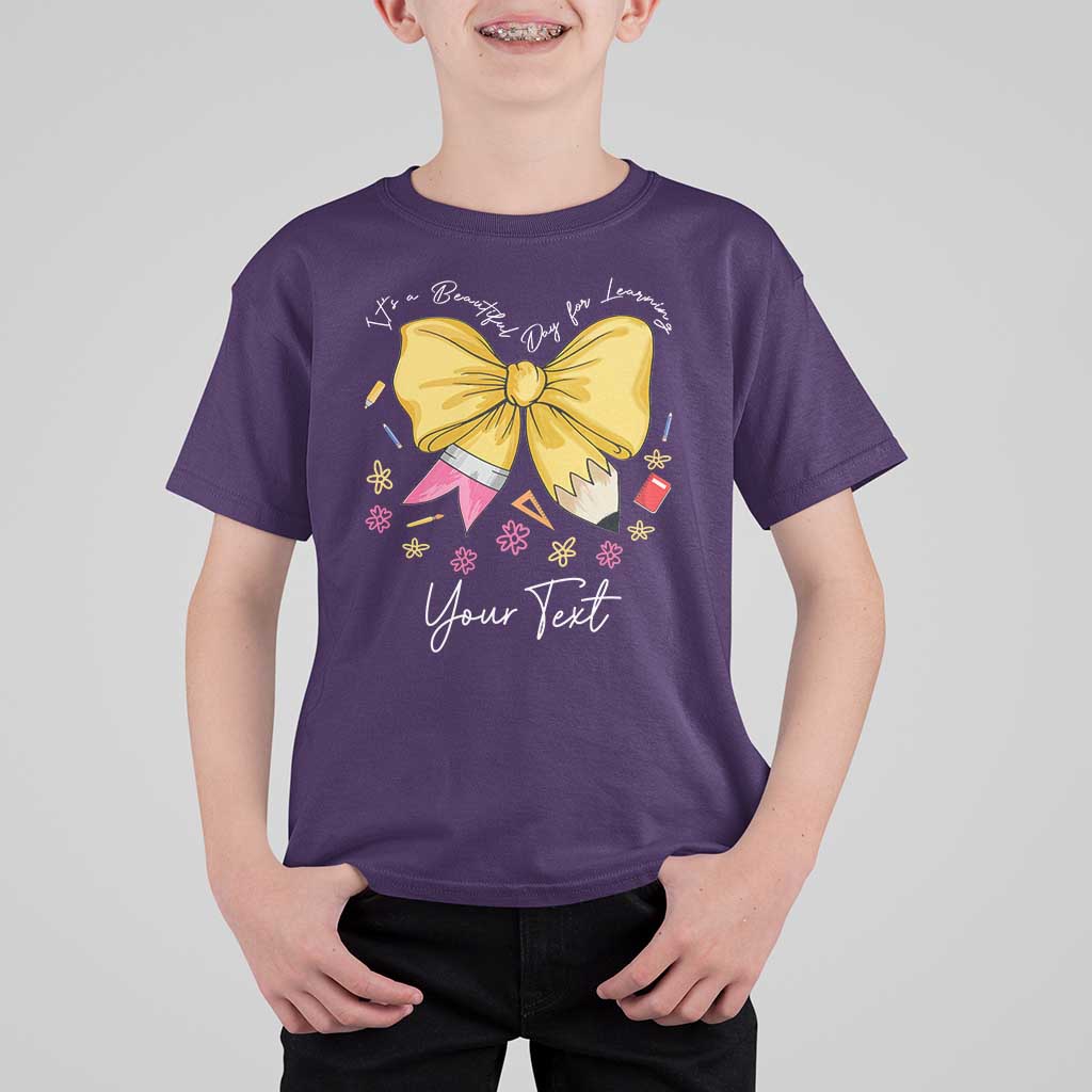 Personalized Teacher Coquette Bow T Shirt For Kid Custom Name Cute Teacher Appreciation Gift - Wonder Print Shop