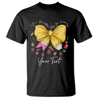 Personalized Teacher Coquette Bow T Shirt Custom Name Cute Teacher Appreciation Gift - Wonder Print Shop