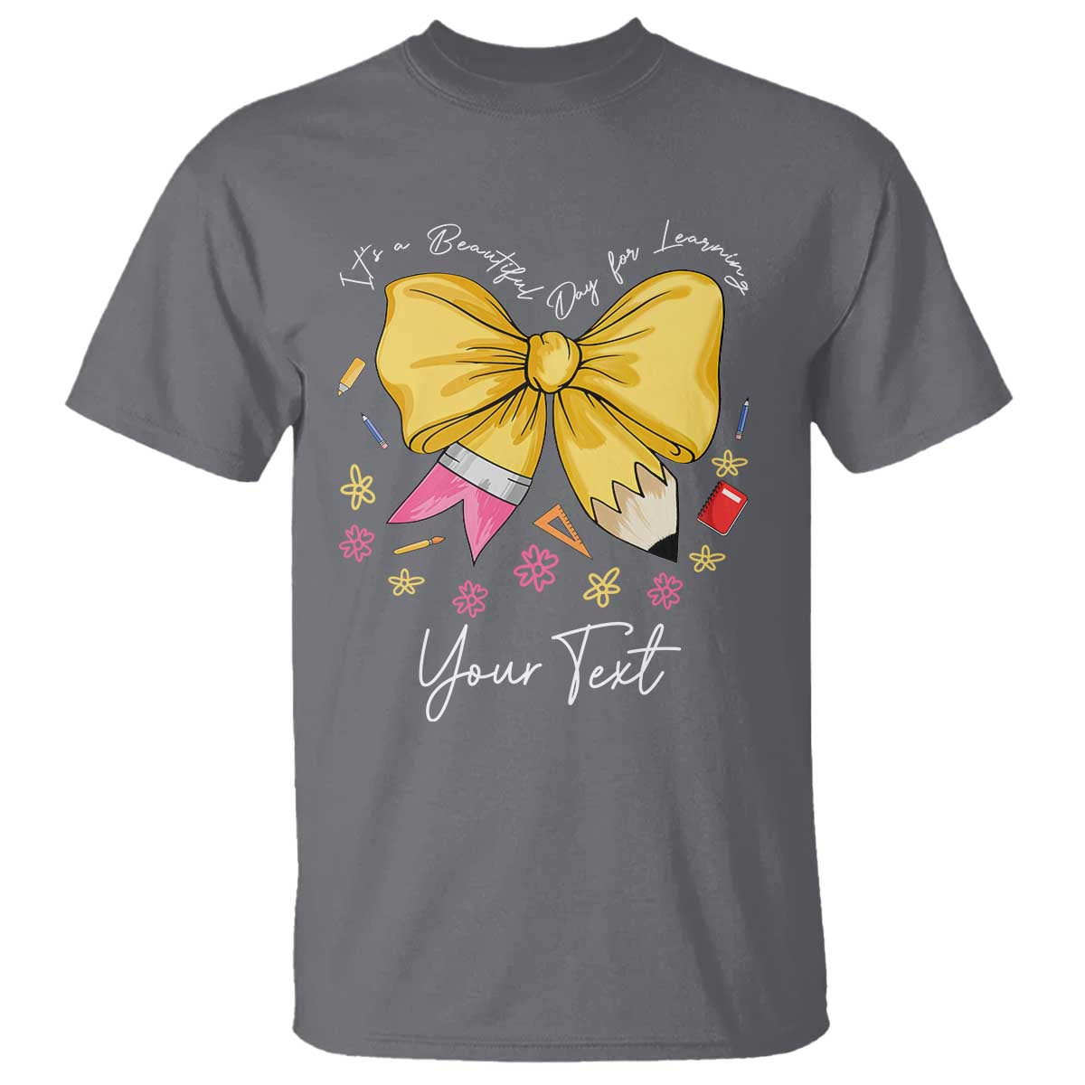 Personalized Teacher Coquette Bow T Shirt Custom Name Cute Teacher Appreciation Gift - Wonder Print Shop