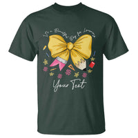 Personalized Teacher Coquette Bow T Shirt Custom Name Cute Teacher Appreciation Gift - Wonder Print Shop