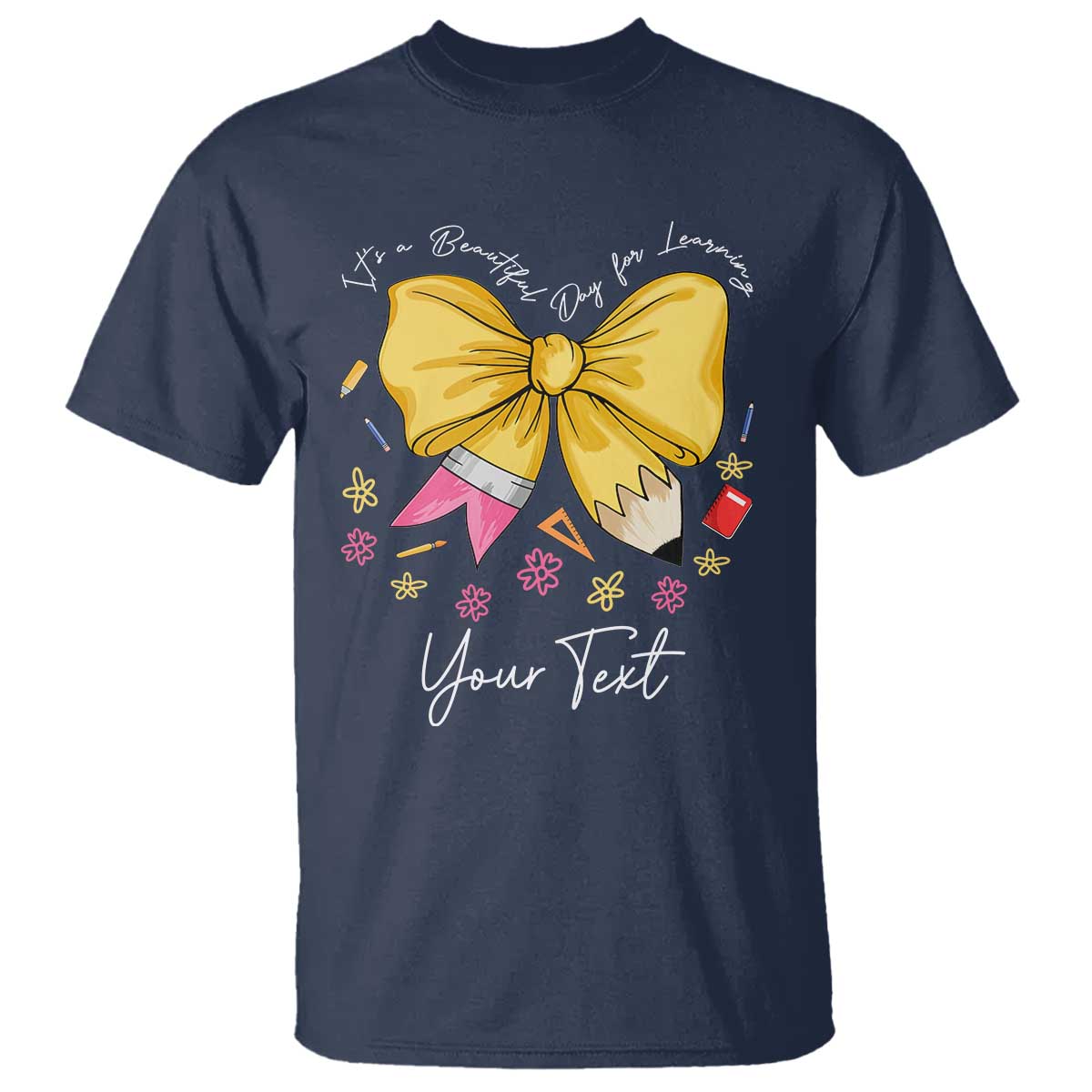 Personalized Teacher Coquette Bow T Shirt Custom Name Cute Teacher Appreciation Gift - Wonder Print Shop
