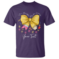 Personalized Teacher Coquette Bow T Shirt Custom Name Cute Teacher Appreciation Gift - Wonder Print Shop
