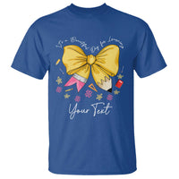 Personalized Teacher Coquette Bow T Shirt Custom Name Cute Teacher Appreciation Gift - Wonder Print Shop