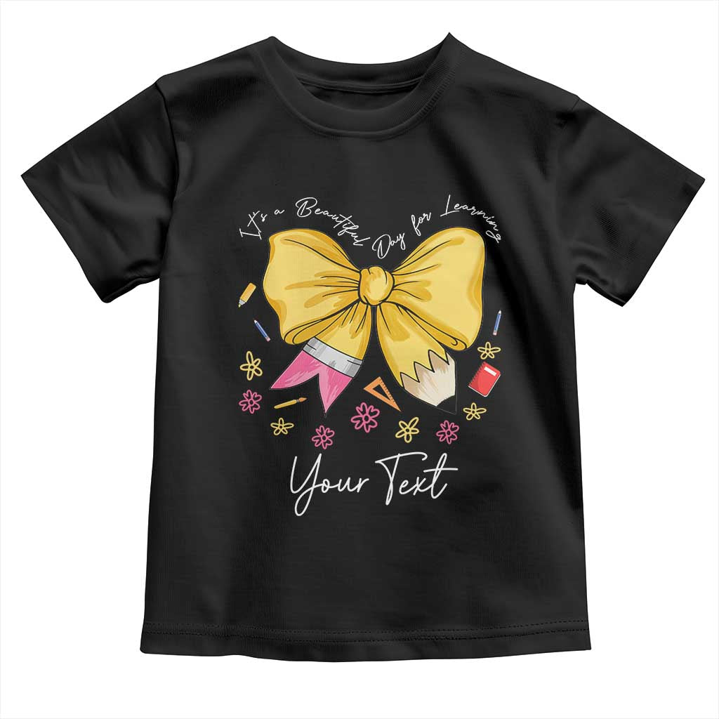 Personalized Teacher Coquette Bow Toddler T Shirt Custom Name Cute Teacher Appreciation Gift - Wonder Print Shop