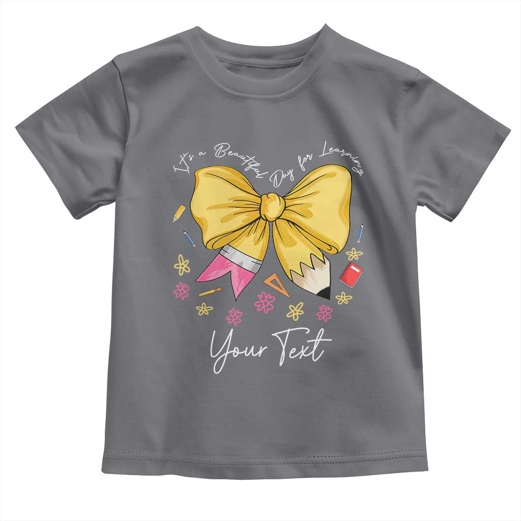 Personalized Teacher Coquette Bow Toddler T Shirt Custom Name Cute Teacher Appreciation Gift - Wonder Print Shop