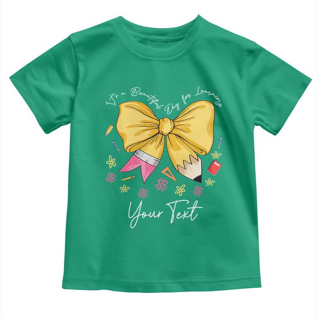 Personalized Teacher Coquette Bow Toddler T Shirt Custom Name Cute Teacher Appreciation Gift - Wonder Print Shop