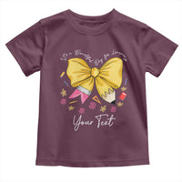 Personalized Teacher Coquette Bow Toddler T Shirt Custom Name Cute Teacher Appreciation Gift - Wonder Print Shop