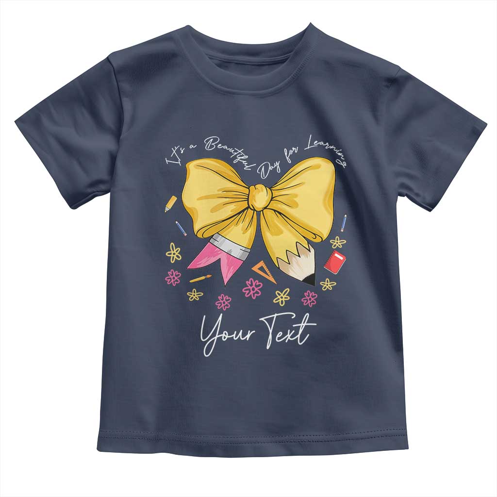 Personalized Teacher Coquette Bow Toddler T Shirt Custom Name Cute Teacher Appreciation Gift - Wonder Print Shop