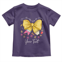 Personalized Teacher Coquette Bow Toddler T Shirt Custom Name Cute Teacher Appreciation Gift - Wonder Print Shop