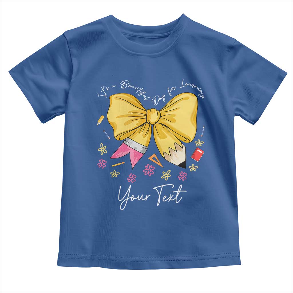 Personalized Teacher Coquette Bow Toddler T Shirt Custom Name Cute Teacher Appreciation Gift - Wonder Print Shop