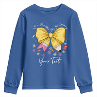 Personalized Teacher Coquette Bow Youth Sweatshirt Custom Name Cute Teacher Appreciation Gift - Wonder Print Shop