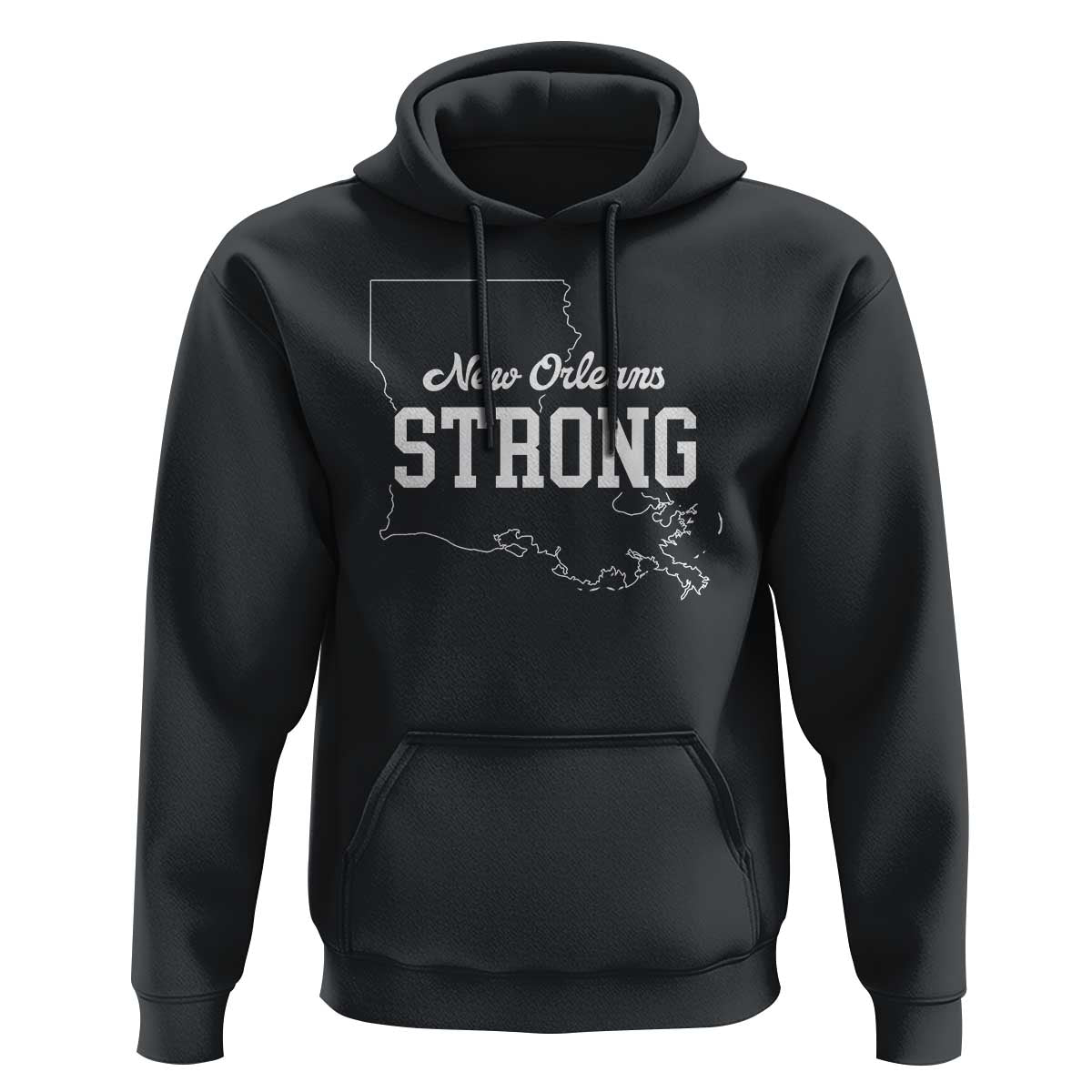 Nola Strong Hoodie Support Louisiana 2025 New Orleans Map