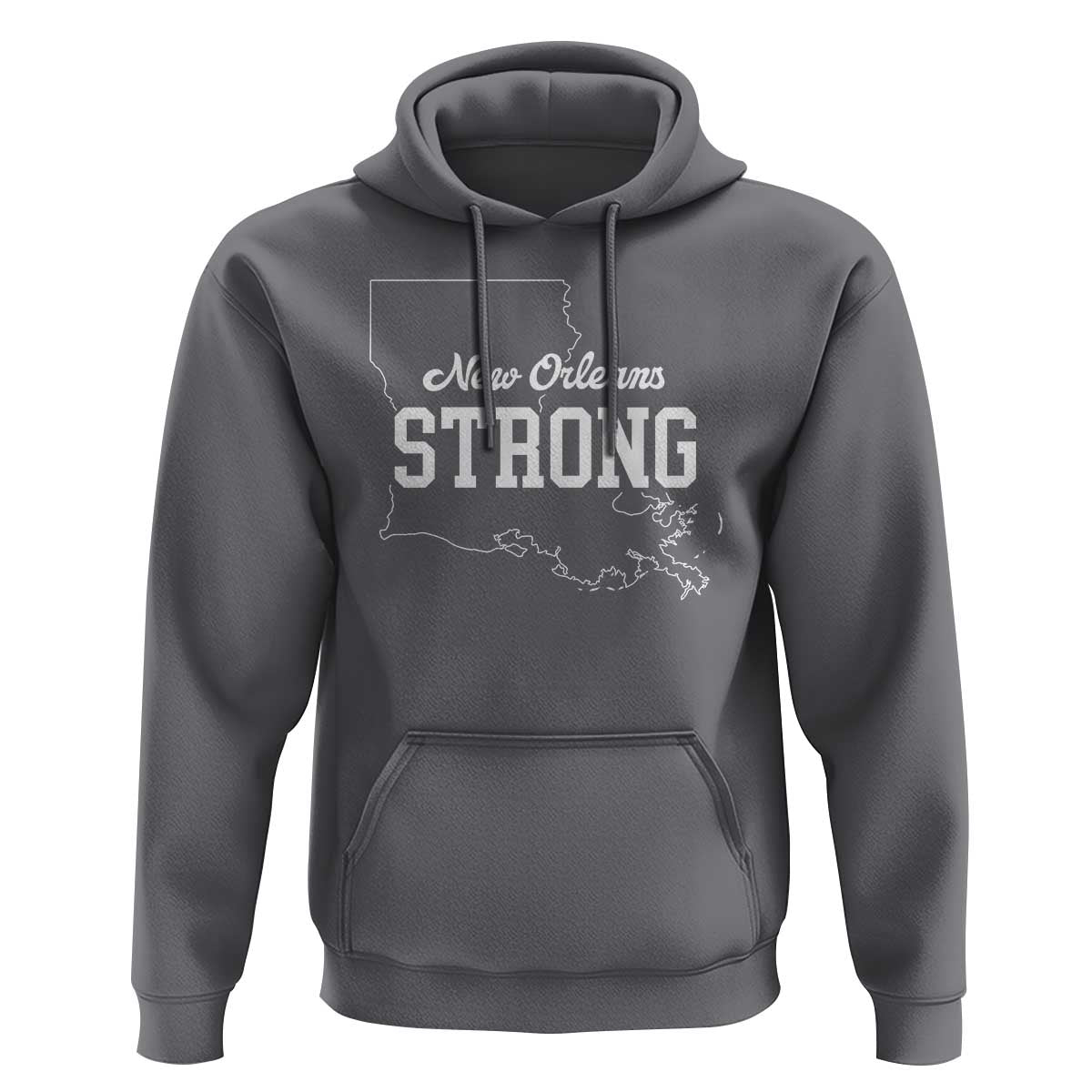 Nola Strong Hoodie Support Louisiana 2025 New Orleans Map