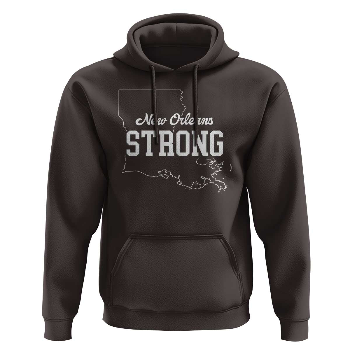 Nola Strong Hoodie Support Louisiana 2025 New Orleans Map