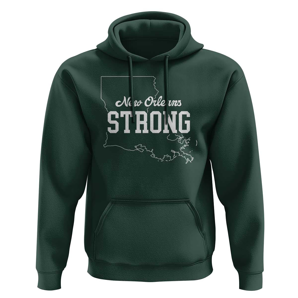 Nola Strong Hoodie Support Louisiana 2025 New Orleans Map