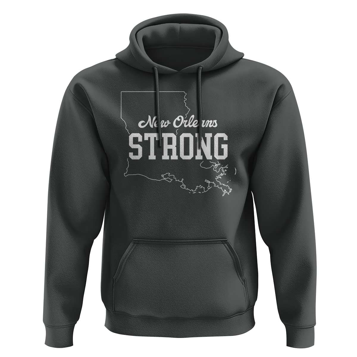 Nola Strong Hoodie Support Louisiana 2025 New Orleans Map