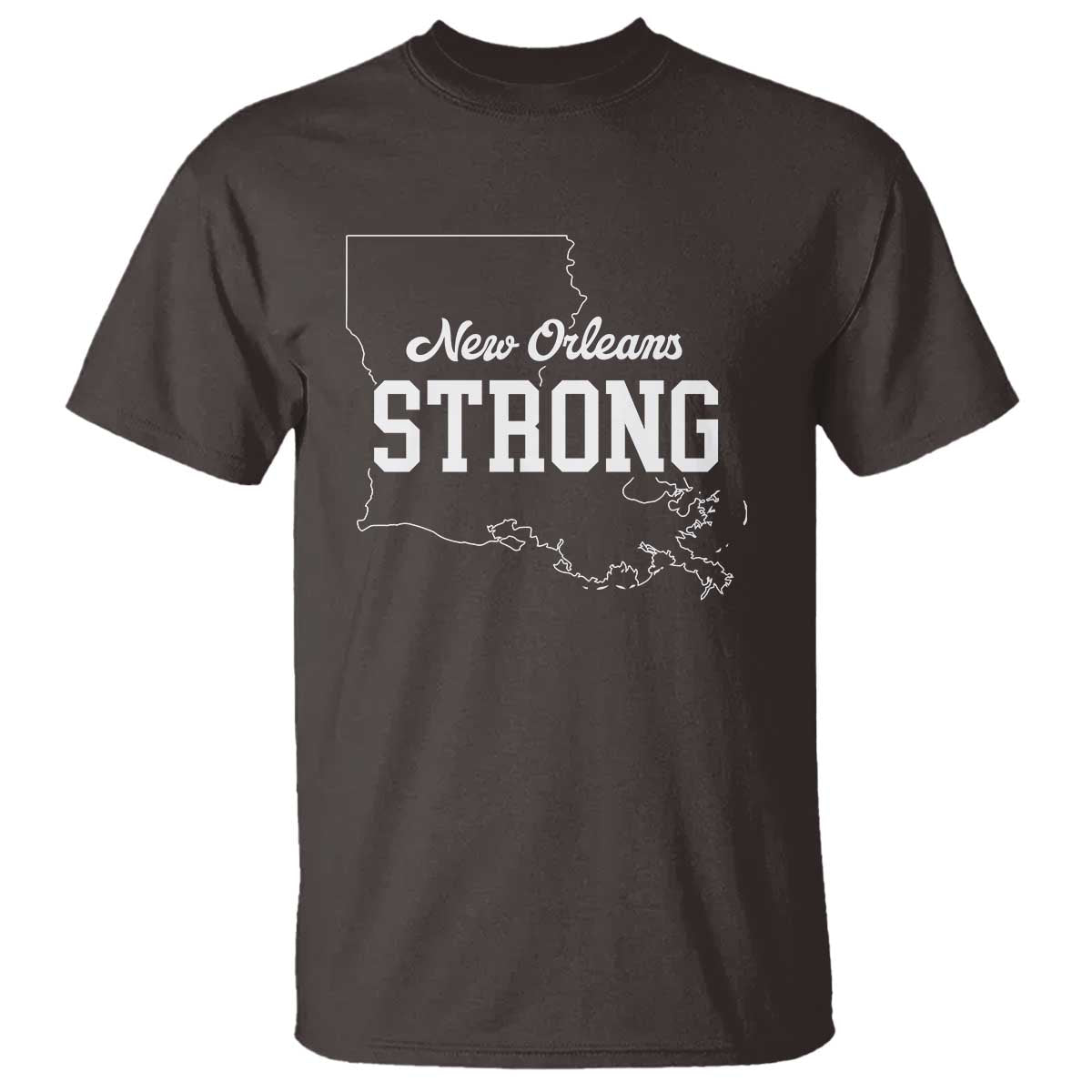 Nola Strong T Shirt Support Louisiana 2025 New Orleans Map