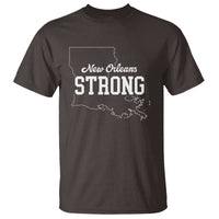 Nola Strong T Shirt Support Louisiana 2025 New Orleans Map