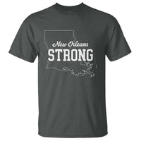 Nola Strong T Shirt Support Louisiana 2025 New Orleans Map