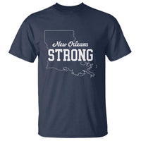 Nola Strong T Shirt Support Louisiana 2025 New Orleans Map