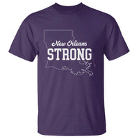 Nola Strong T Shirt Support Louisiana 2025 New Orleans Map