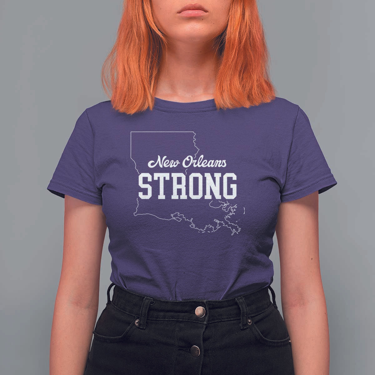 Nola Strong T Shirt For Women Support Louisiana 2025 New Orleans Map