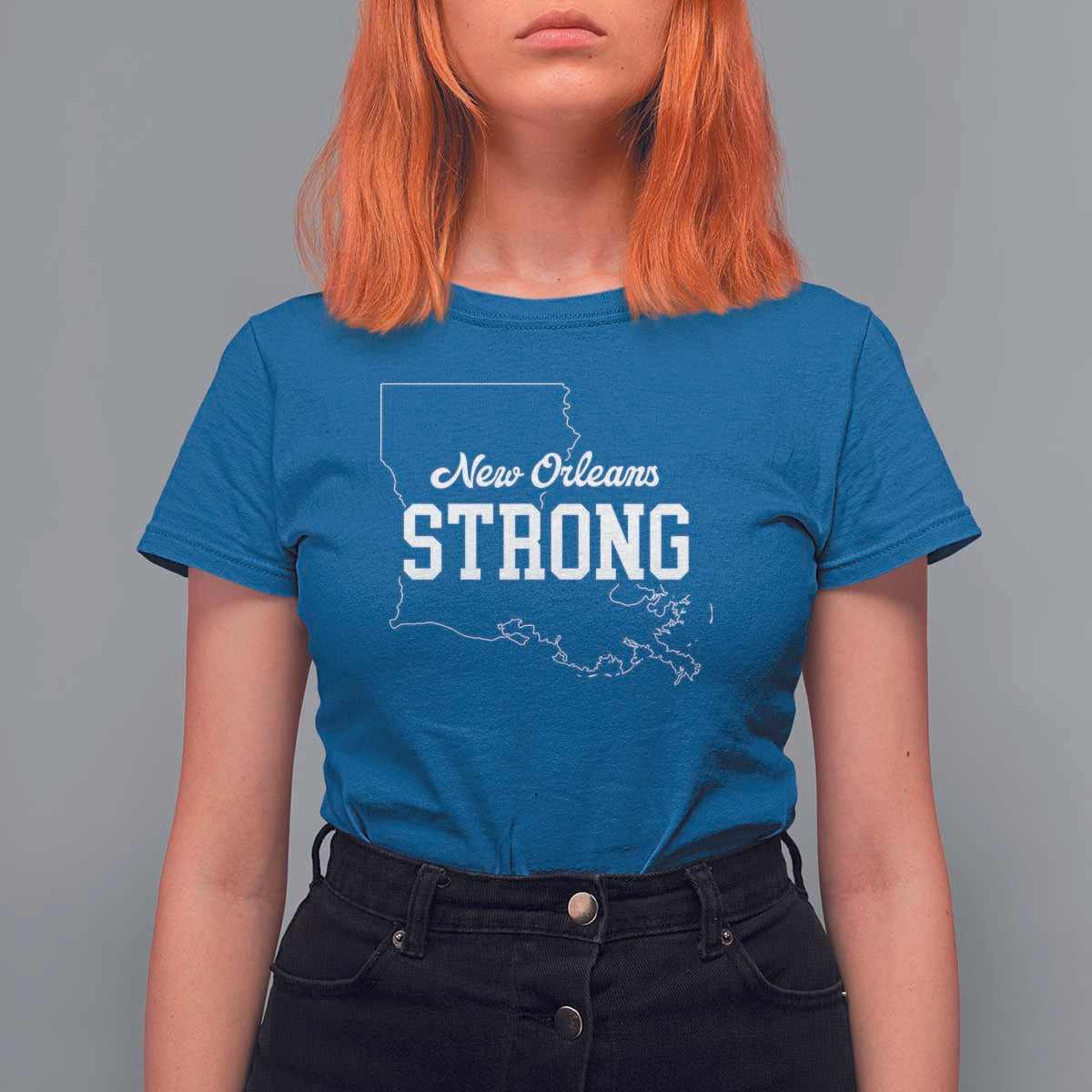 Nola Strong T Shirt For Women Support Louisiana 2025 New Orleans Map