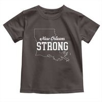 Nola Strong Toddler T Shirt Support Louisiana 2025 New Orleans Map