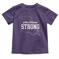 Nola Strong Toddler T Shirt Support Louisiana 2025 New Orleans Map