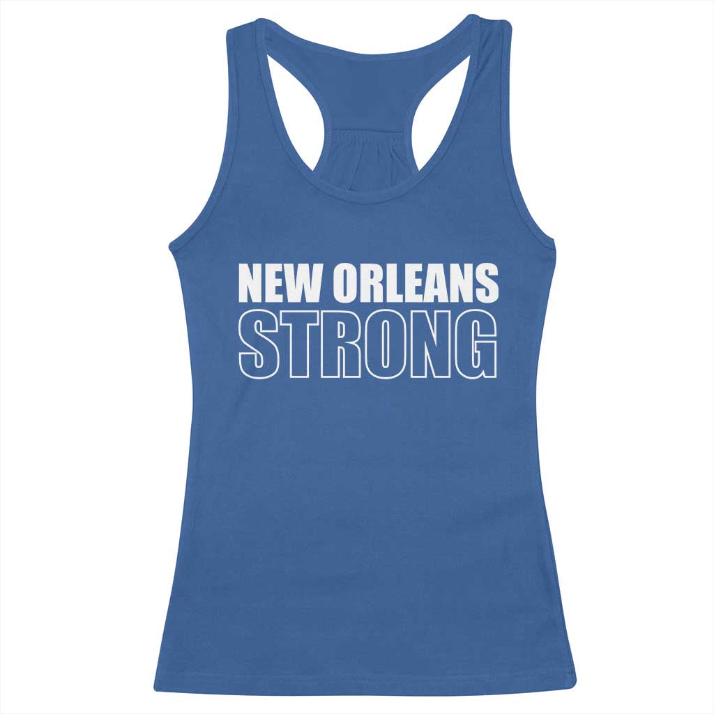 Nola Strong Racerback Tank Top Volunteer Support New Orleans Louisiana 2025