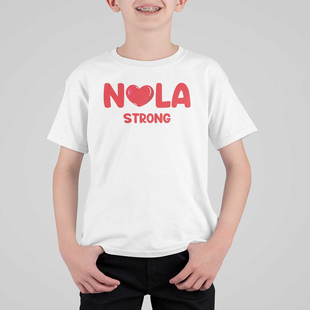 Nola Strong New Orleans Support T Shirt For Kid
