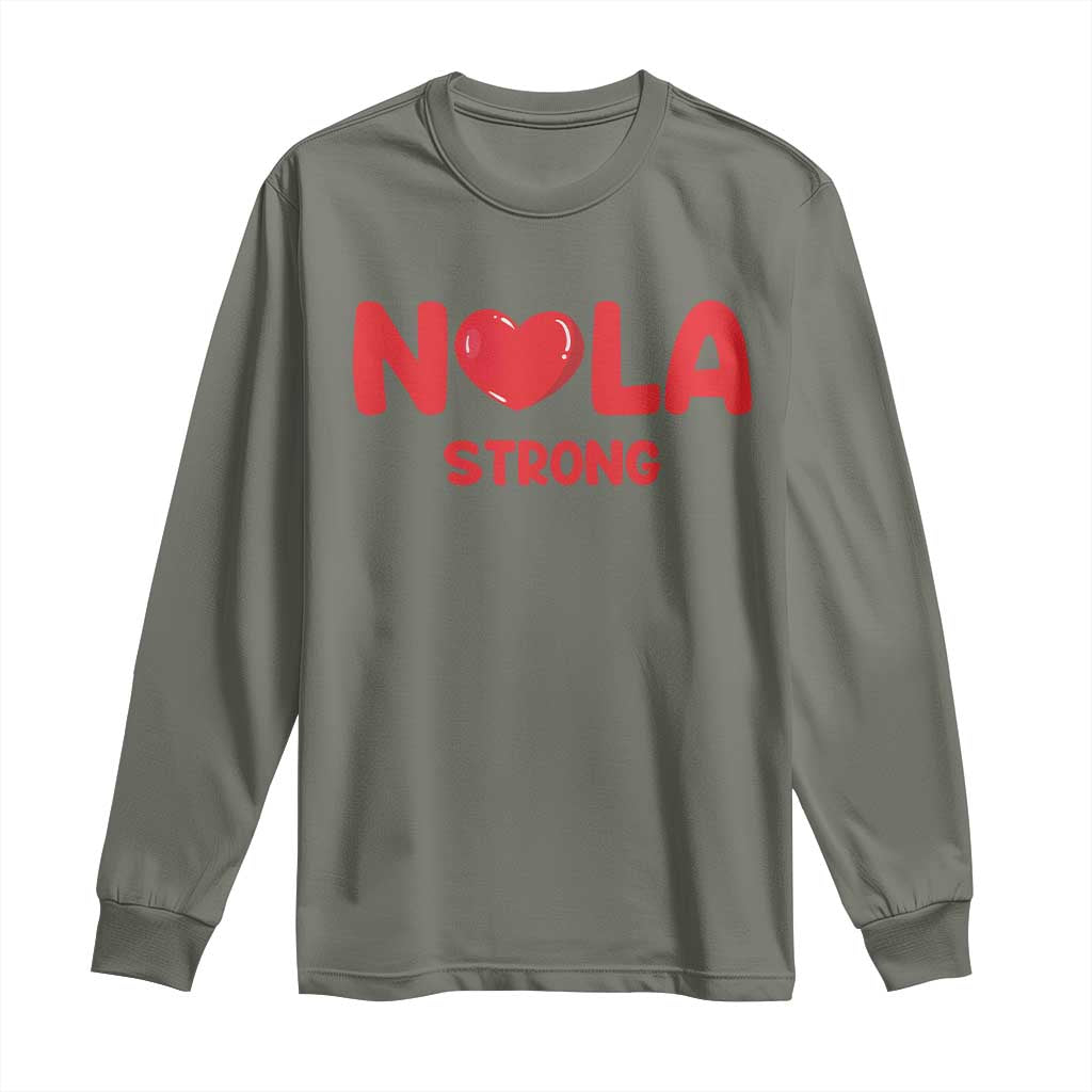 Nola Strong New Orleans Support Long Sleeve Shirt