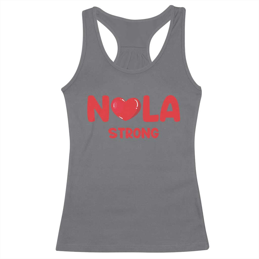 Nola Strong New Orleans Support Racerback Tank Top