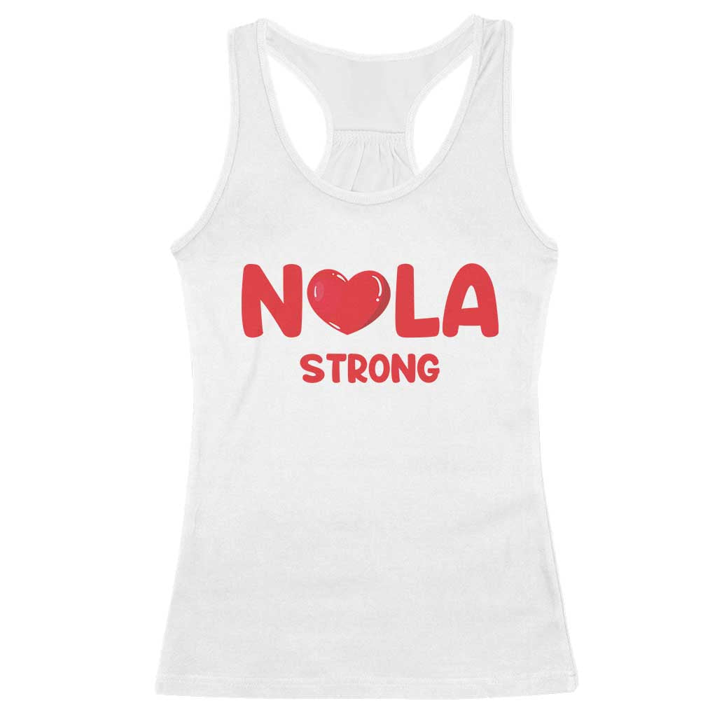 Nola Strong New Orleans Support Racerback Tank Top