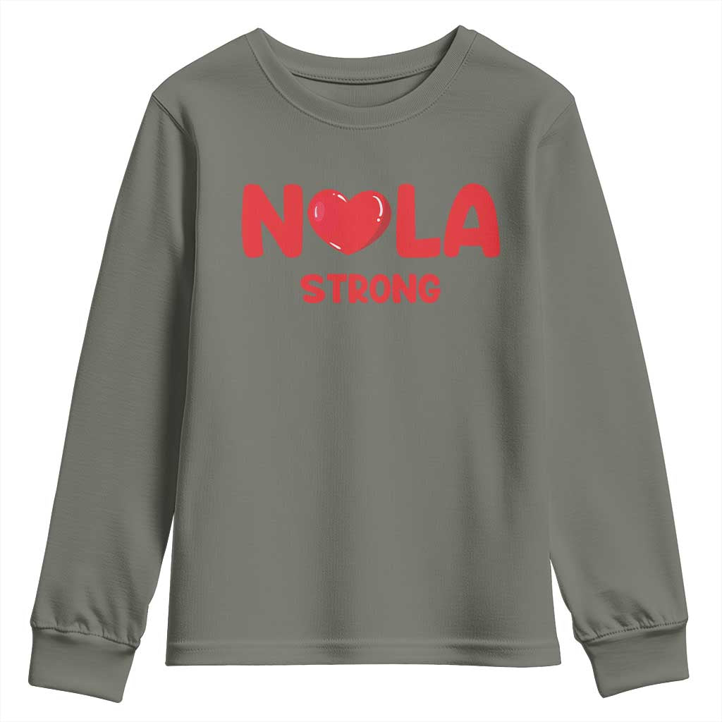 Nola Strong New Orleans Support Youth Sweatshirt