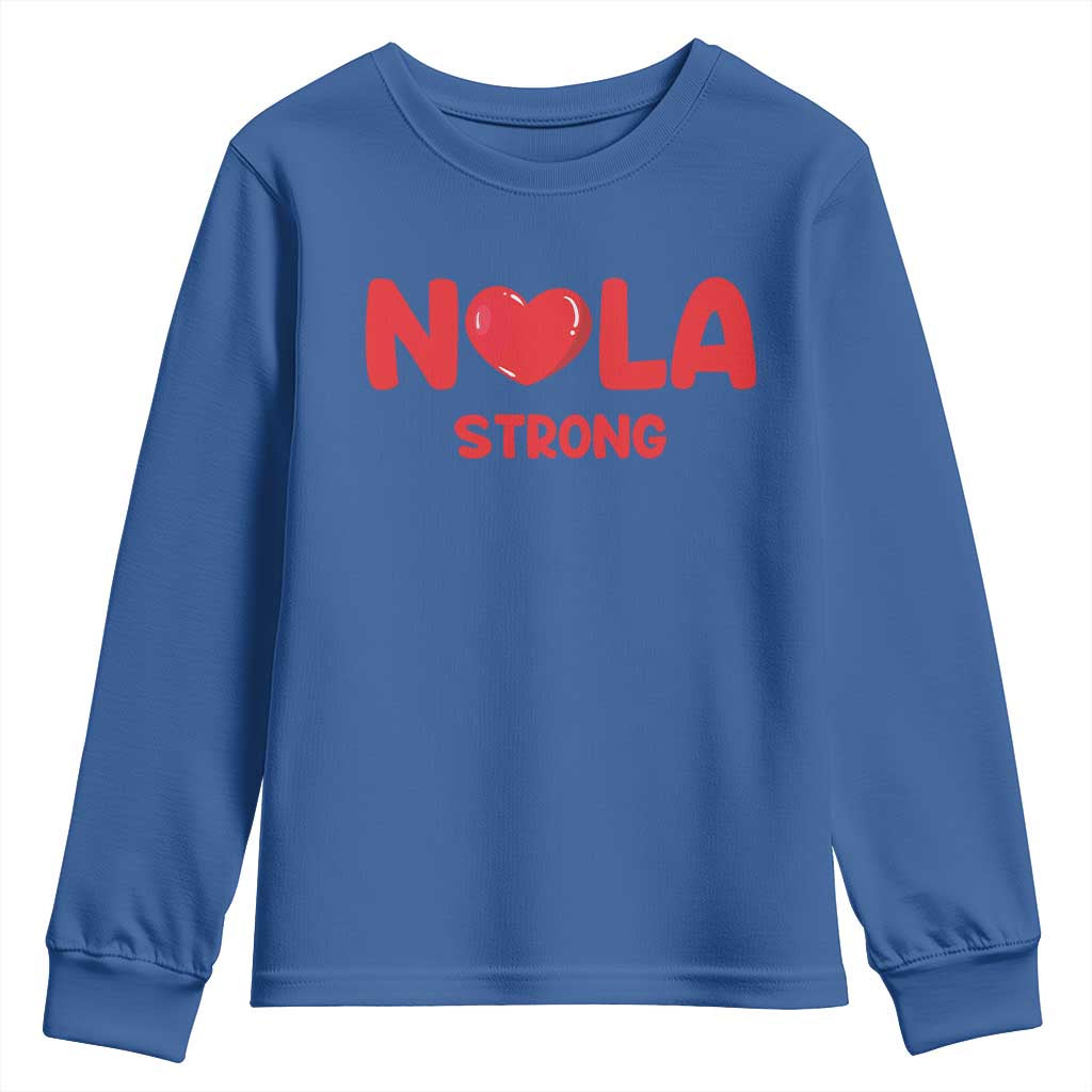 Nola Strong New Orleans Support Youth Sweatshirt